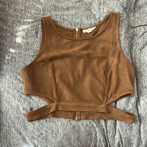 Tan Crop Top-M